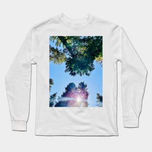 Forest green holiday rest trees adventure hiking Long Sleeve T-Shirt